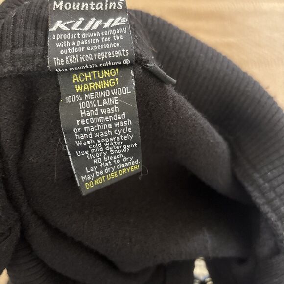 Kuhl Sweater Womens Size Large Black Merino Wool Full Zip Outdoor Camp Hike - Picture 9 of 9